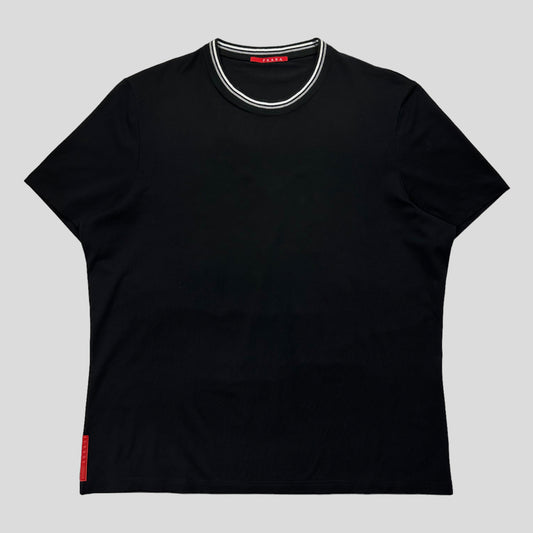 Prada Sport 2007 Red Tab Ringer T-shirt - L/XL