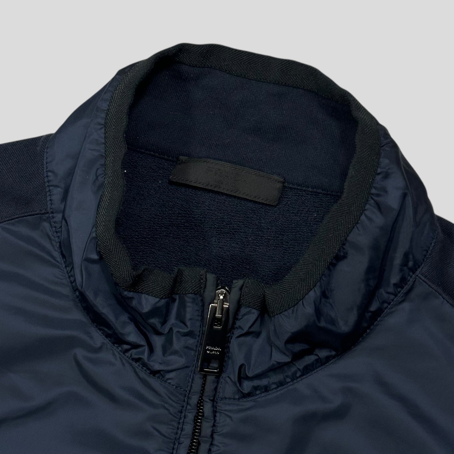 Prada 2016 Red Tab Nylon Panelled Track Jacket - M