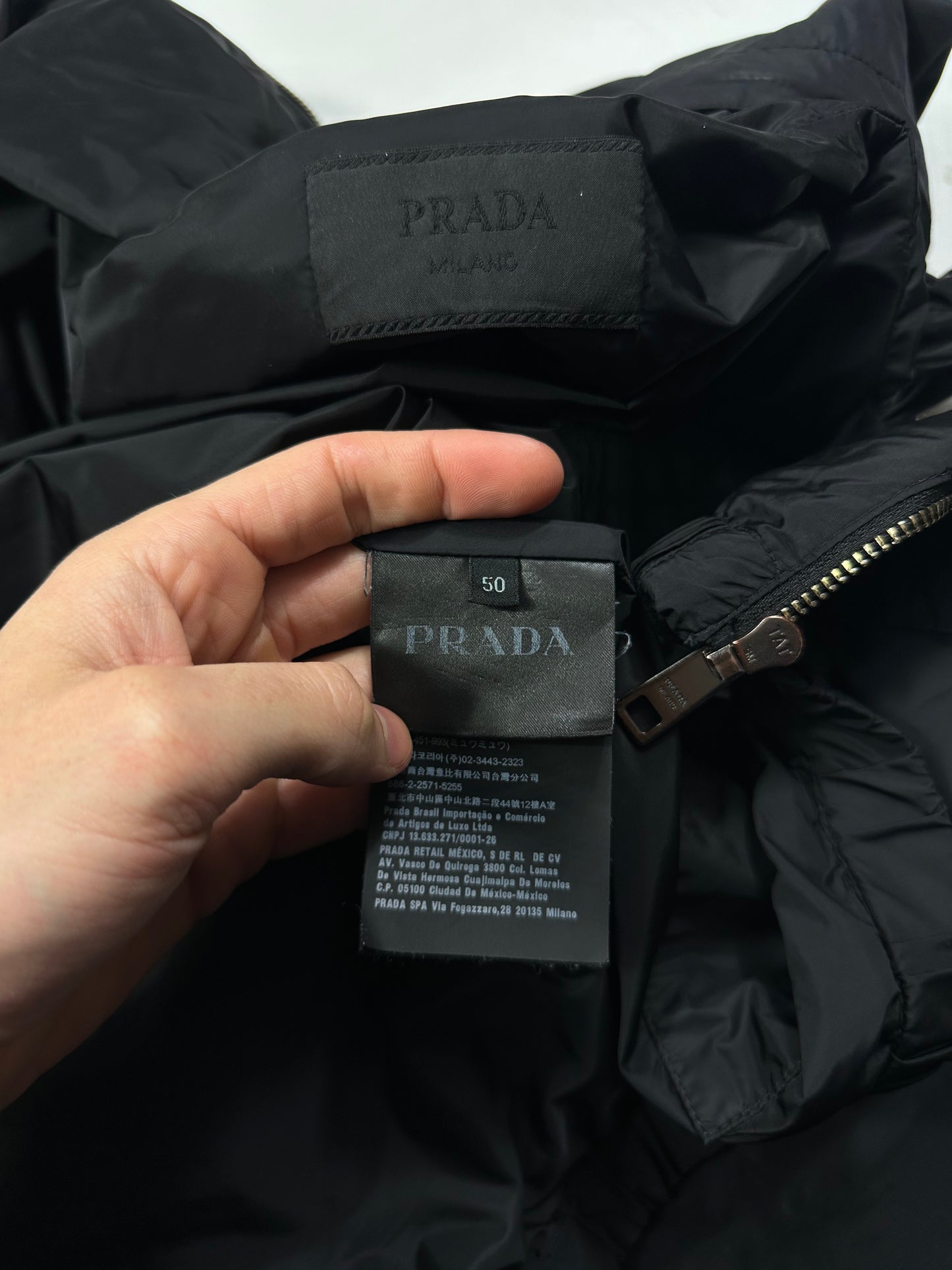 Prada Milano 2017 Triangle Plaque Logo Nylon Windbreaker Jacket - IT50