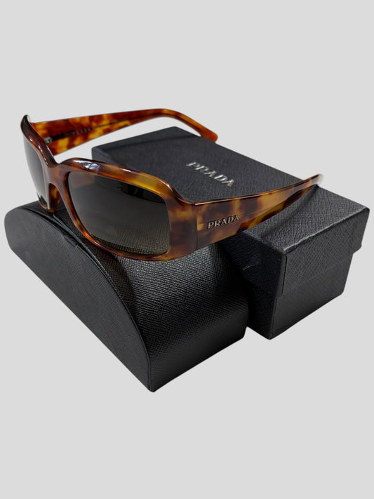 Prada Tortoiseshell Logo Square Sunglasses