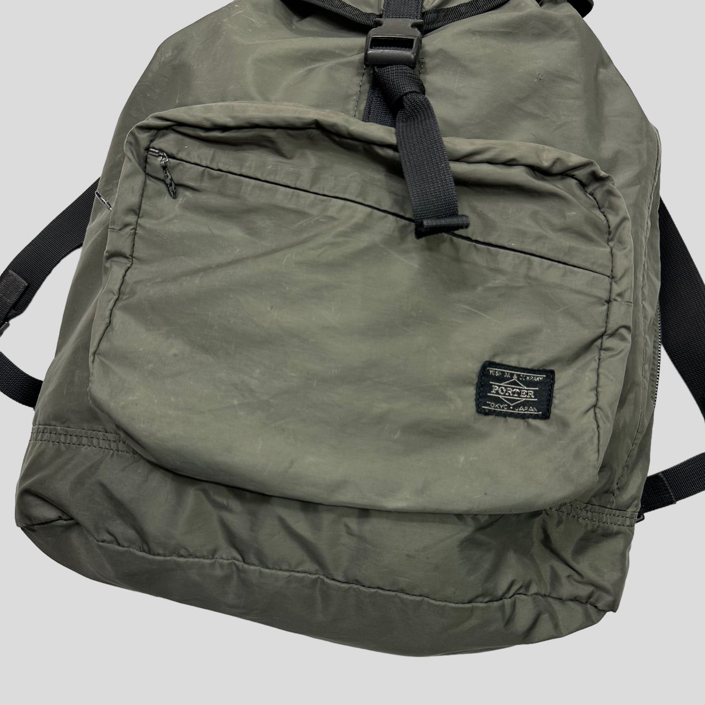 Porter Yoshida 00’s Grey Nylon Multipocket Backpack