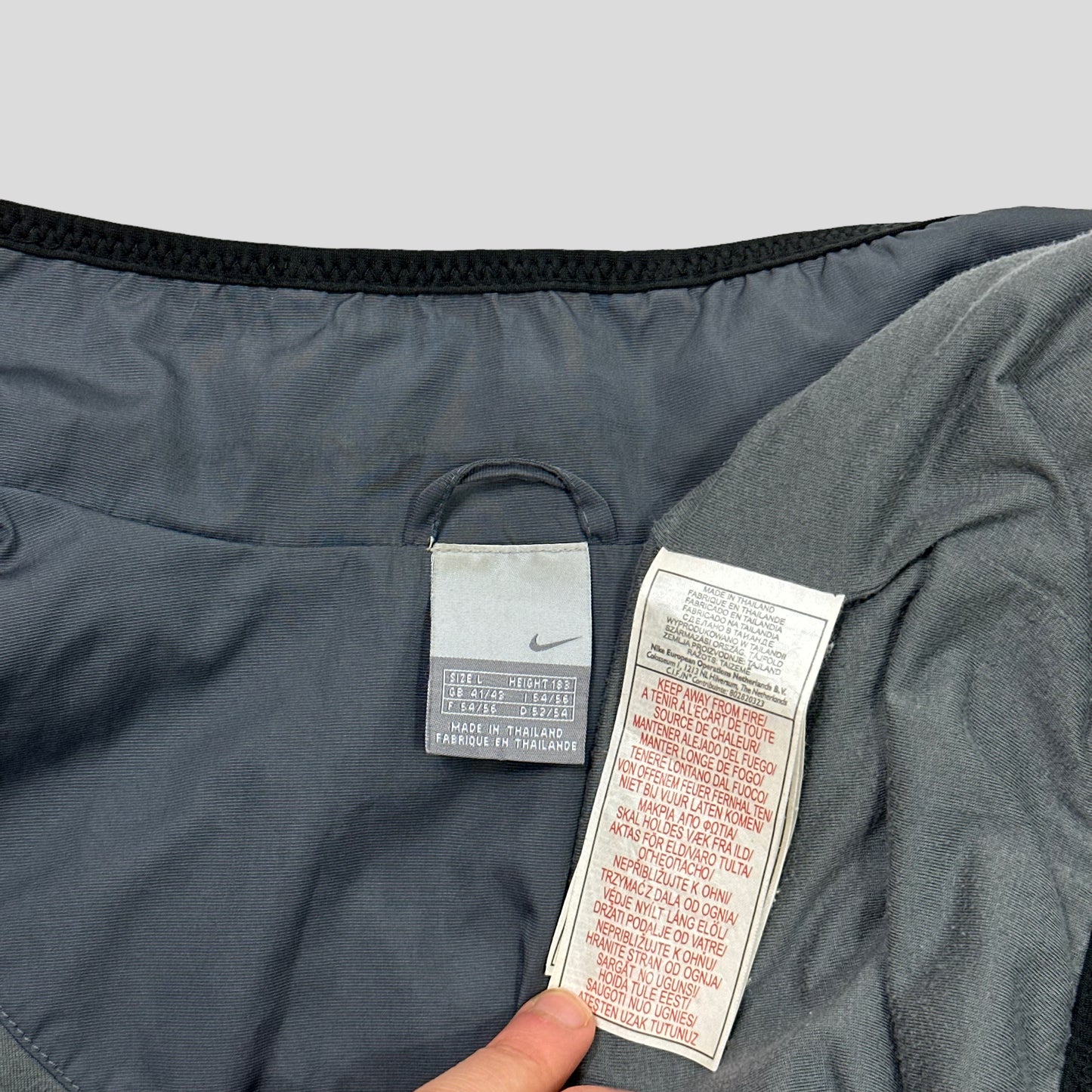 Nike 2003 Fleece Lined Ventilated Nylon Jacket - L