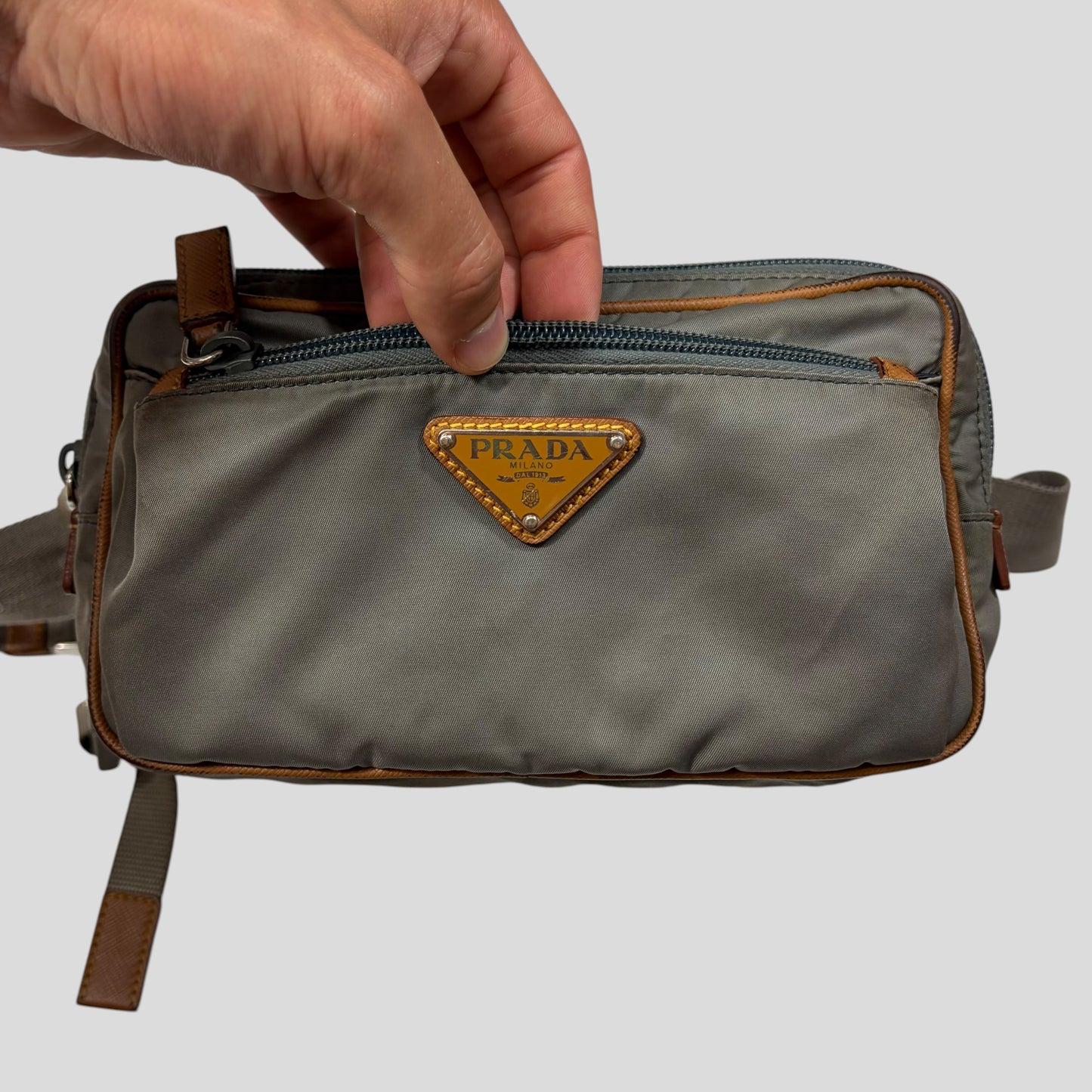 Prada 2018 Tessuto Montagna Nylon + Leather Utility Belt Bag