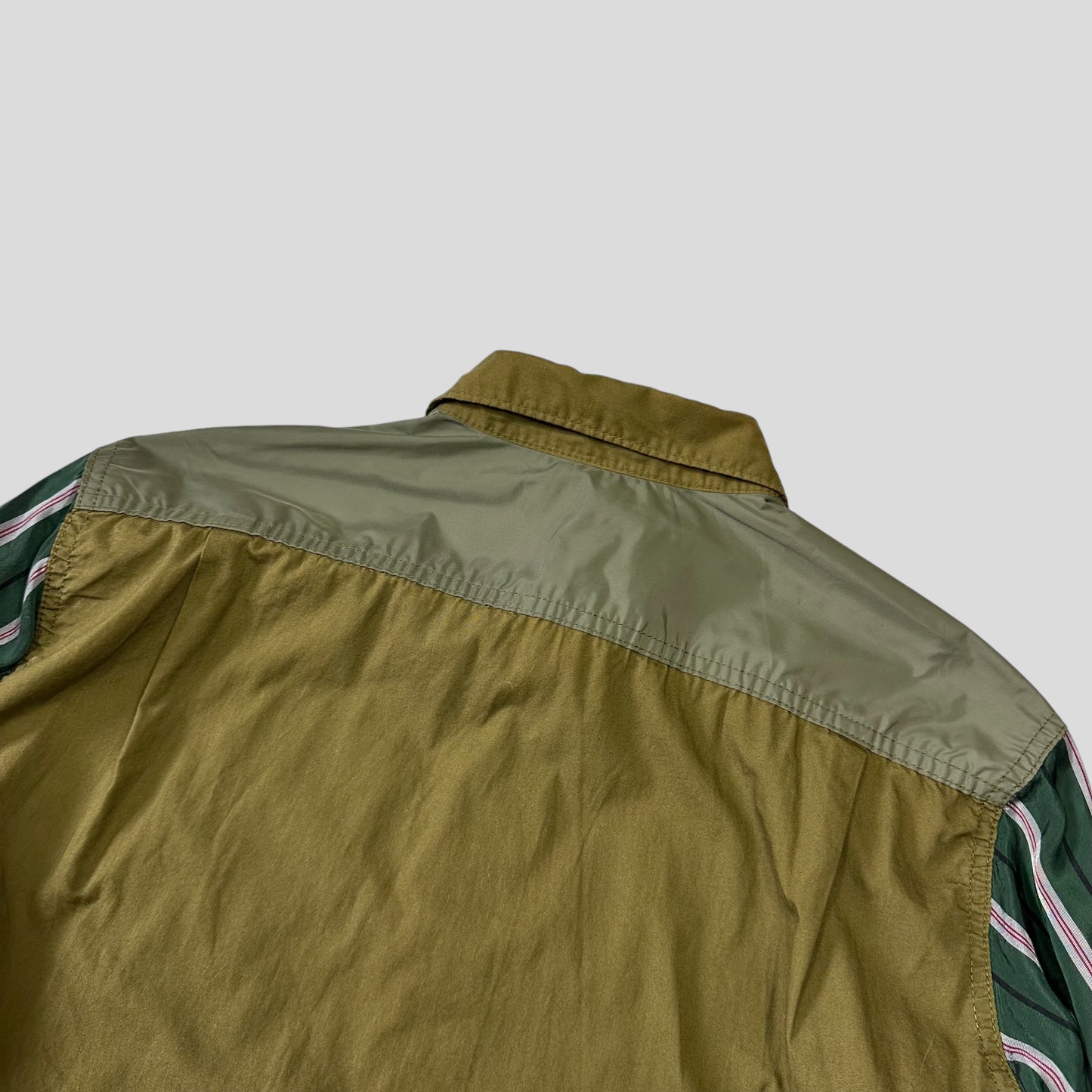 Comme Des Garçons Homme 2009 Rayon Sleeved Panelled Shirt - M