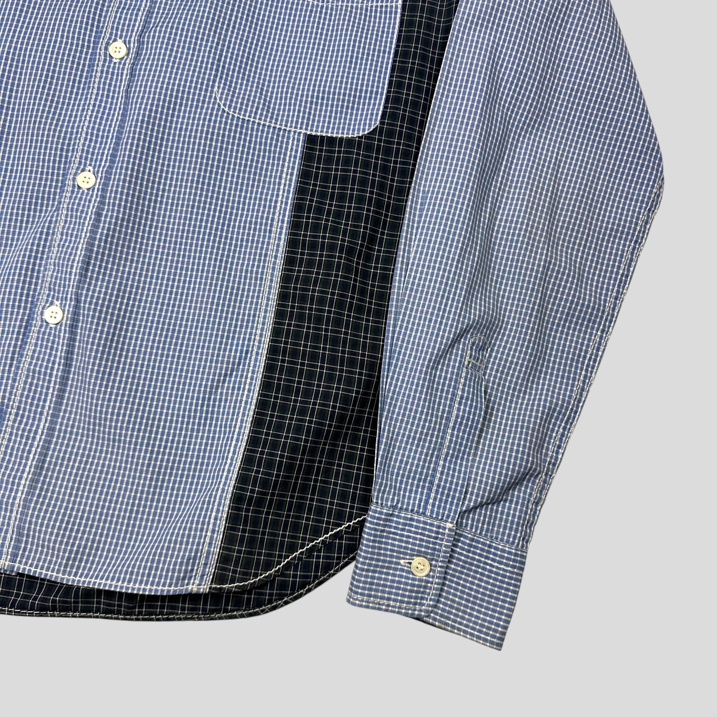 Comme Des Garçons Homme 2010 Multi Plaid Panelled Shirt - S/M