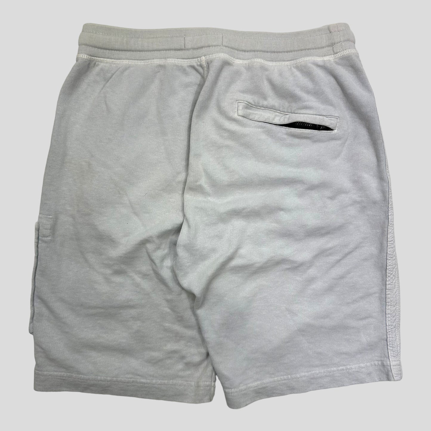 Stone Island Light Grey Cotton Jogger Shorts - 28-33