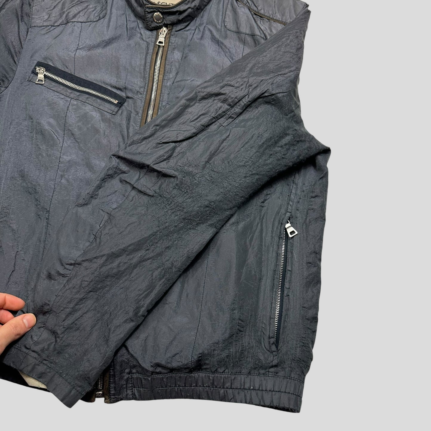 Prada Sport 00’s Metal Nylon + Leather Moto Biker Jacket - IT52 (M)