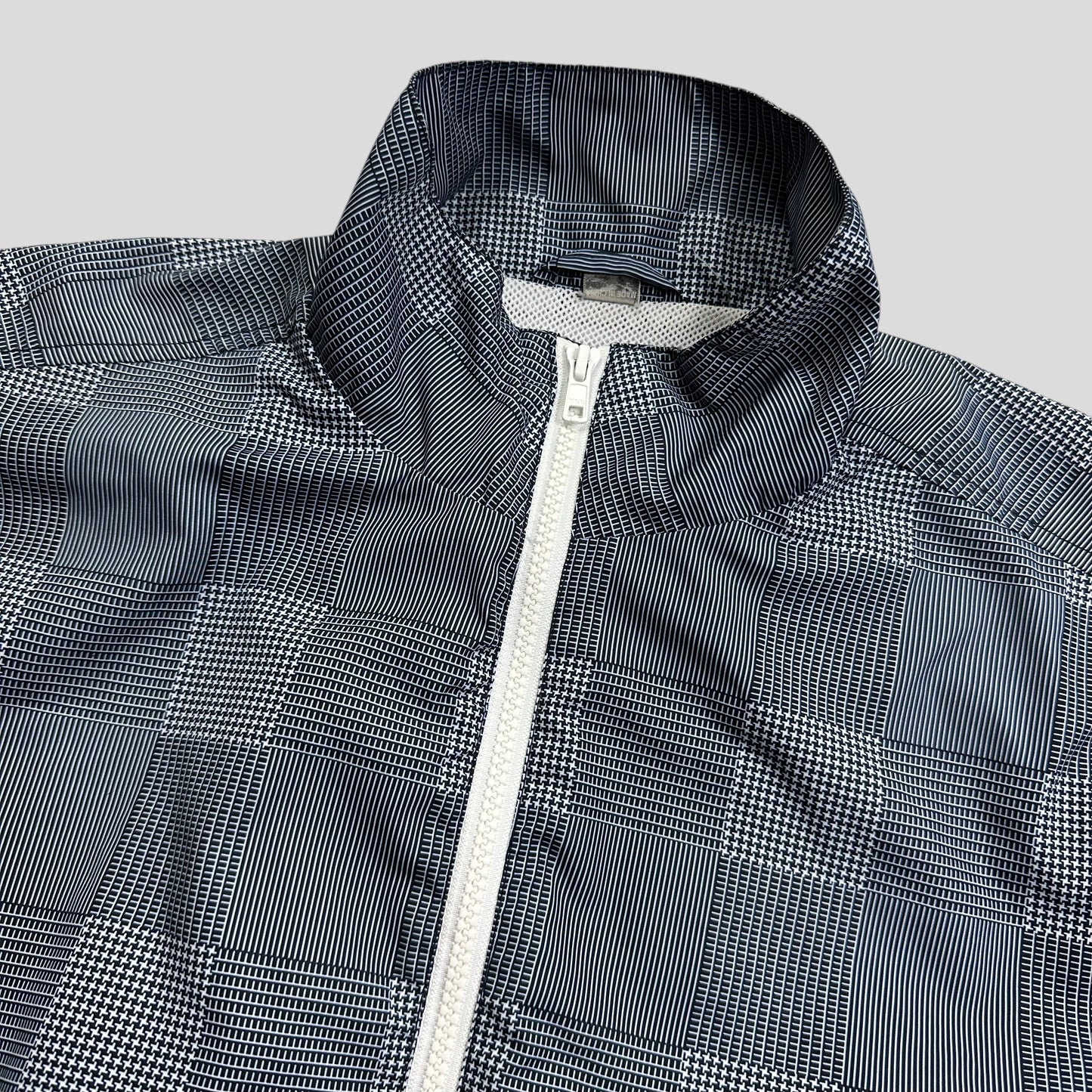 Stussy 00’s Patchwork Checker Nylon Track Jacket - M/L