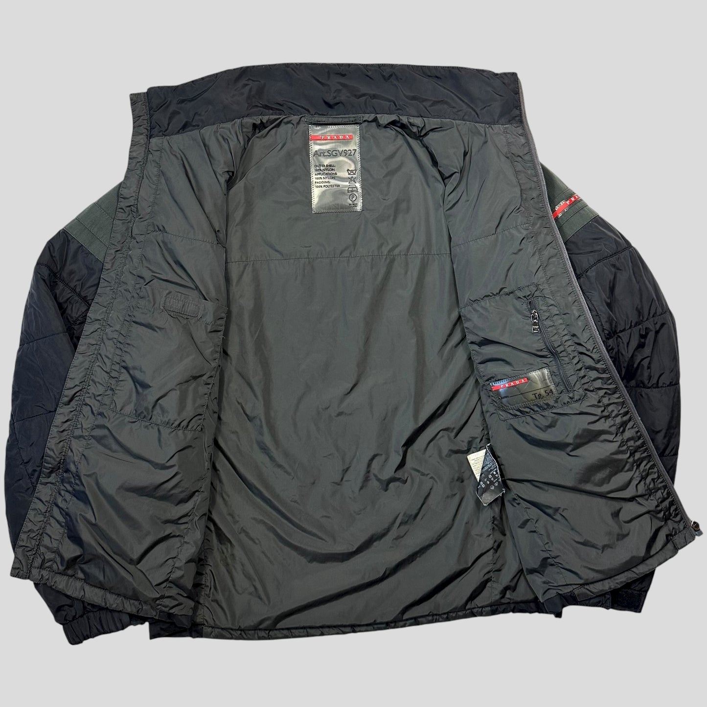 Prada Sport 2009 Nylon Panelled Technical Puffer Jacket - IT54 (L)