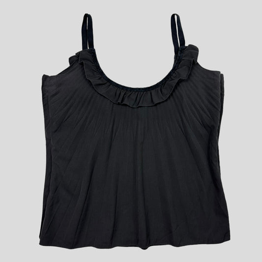 Prada Milano 00’s Pleated Frill Vest Top - IT42