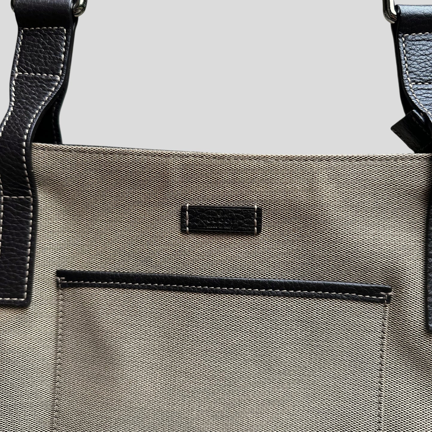 Gucci 00’s Canvas + Leather Crossbody Logo Bag