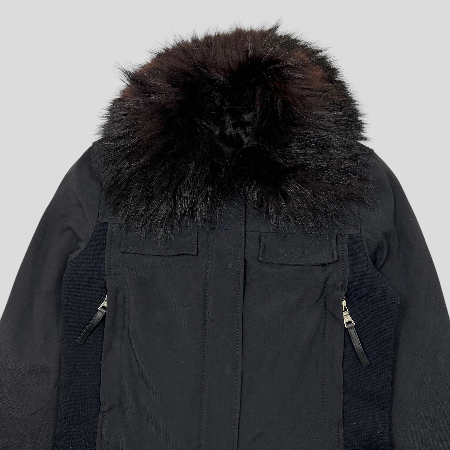 Prada Sport AW00 Goat Fur Technical Panelled Jacket - IT38