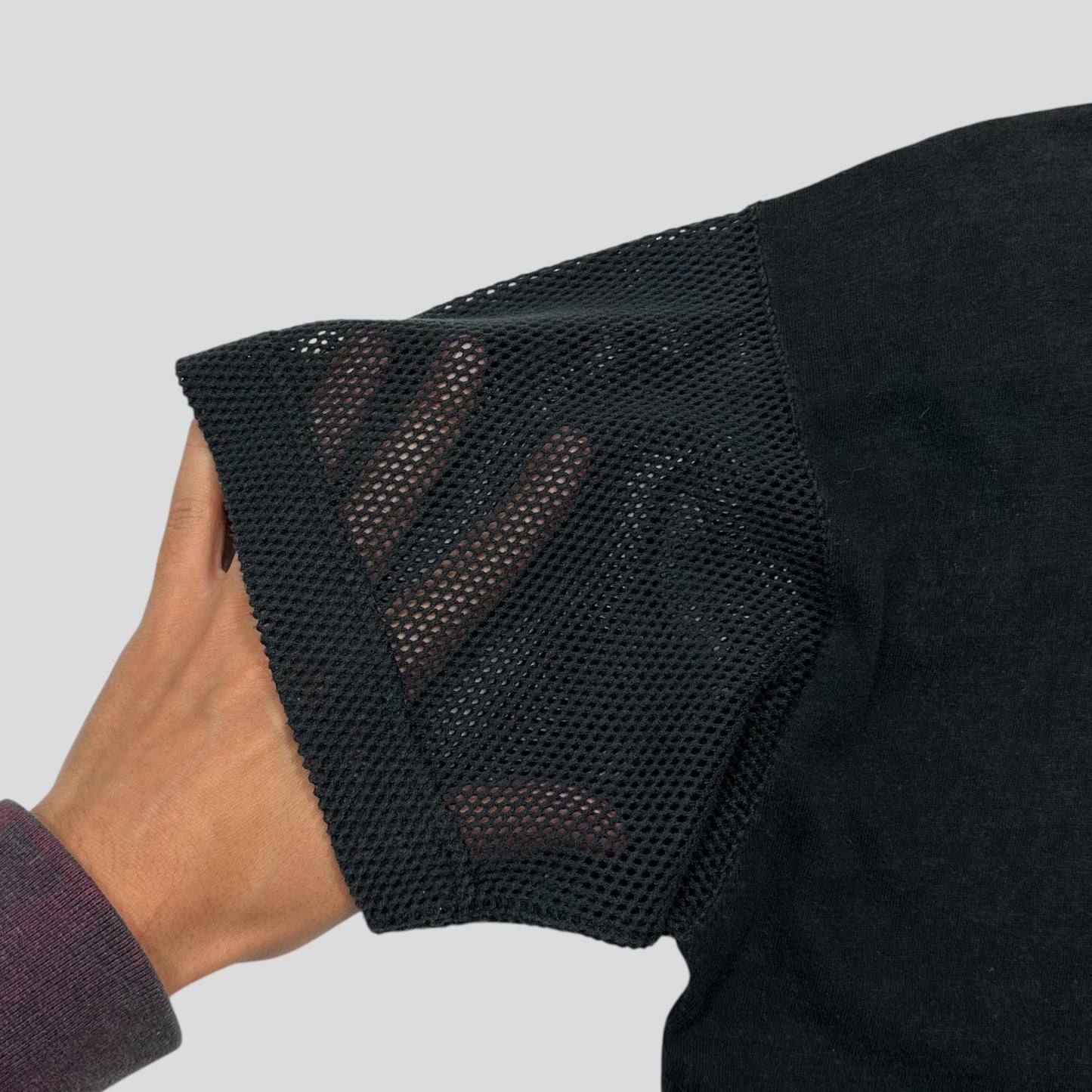 Comme Des Garçons Homme 90’s Mesh Arm Short Sleeve Shirt - L