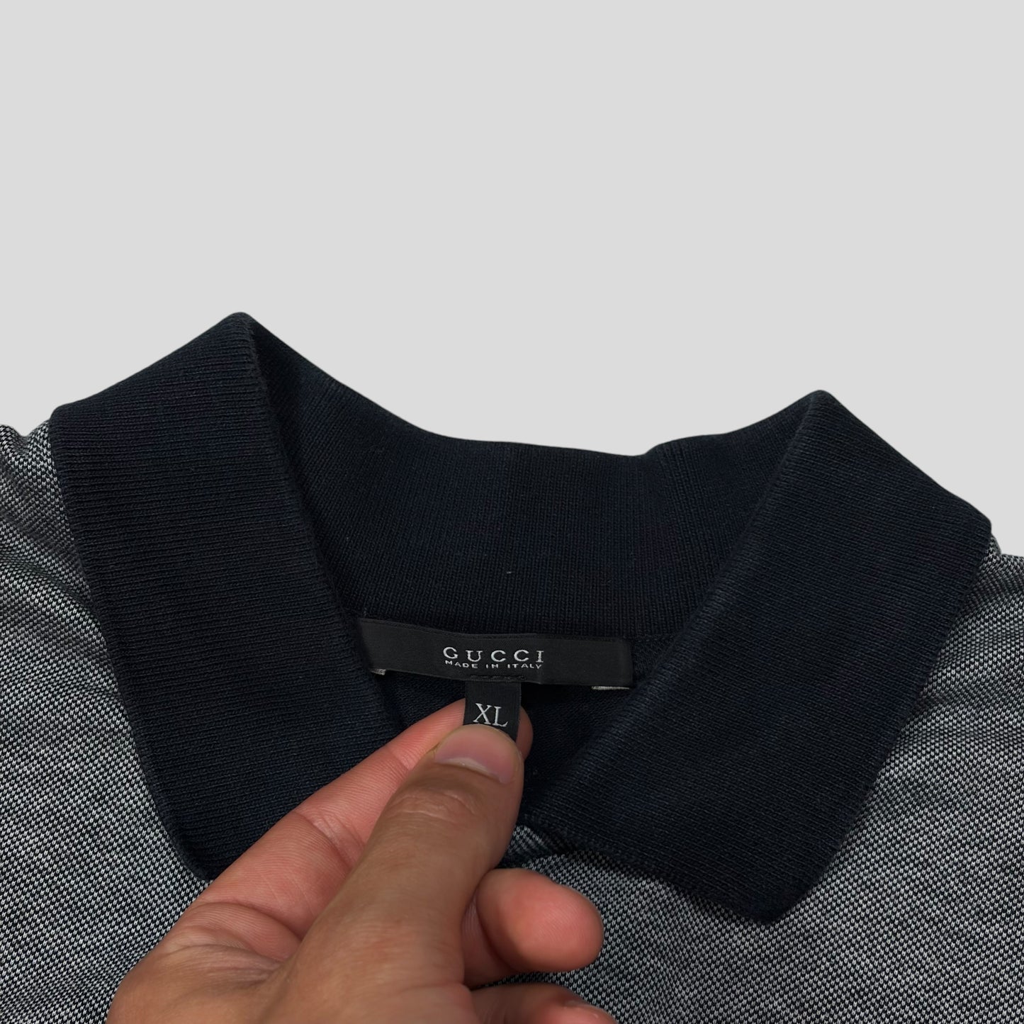 Gucci 2011 Cross Monogram Web Stripe Polo Shirt - L