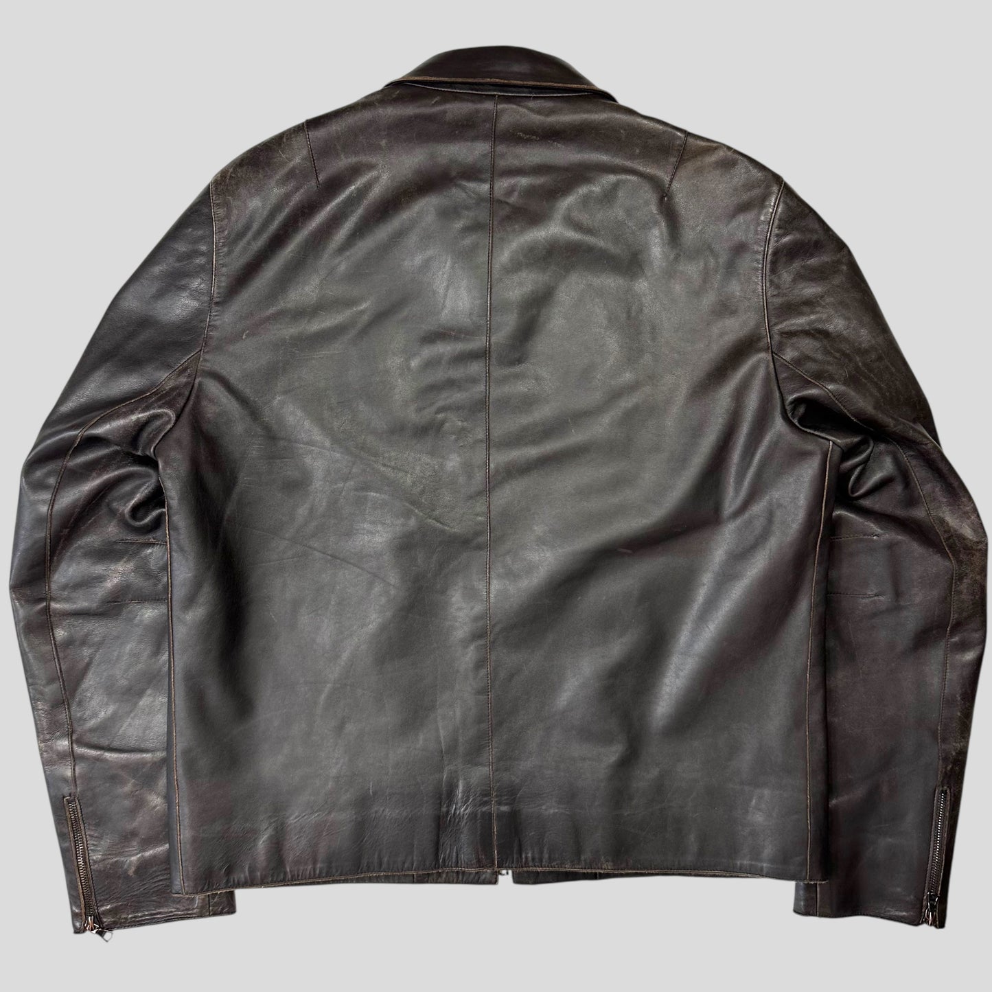 Neil Barrett AW00 Leather Moto Backpack Jacket - M/L