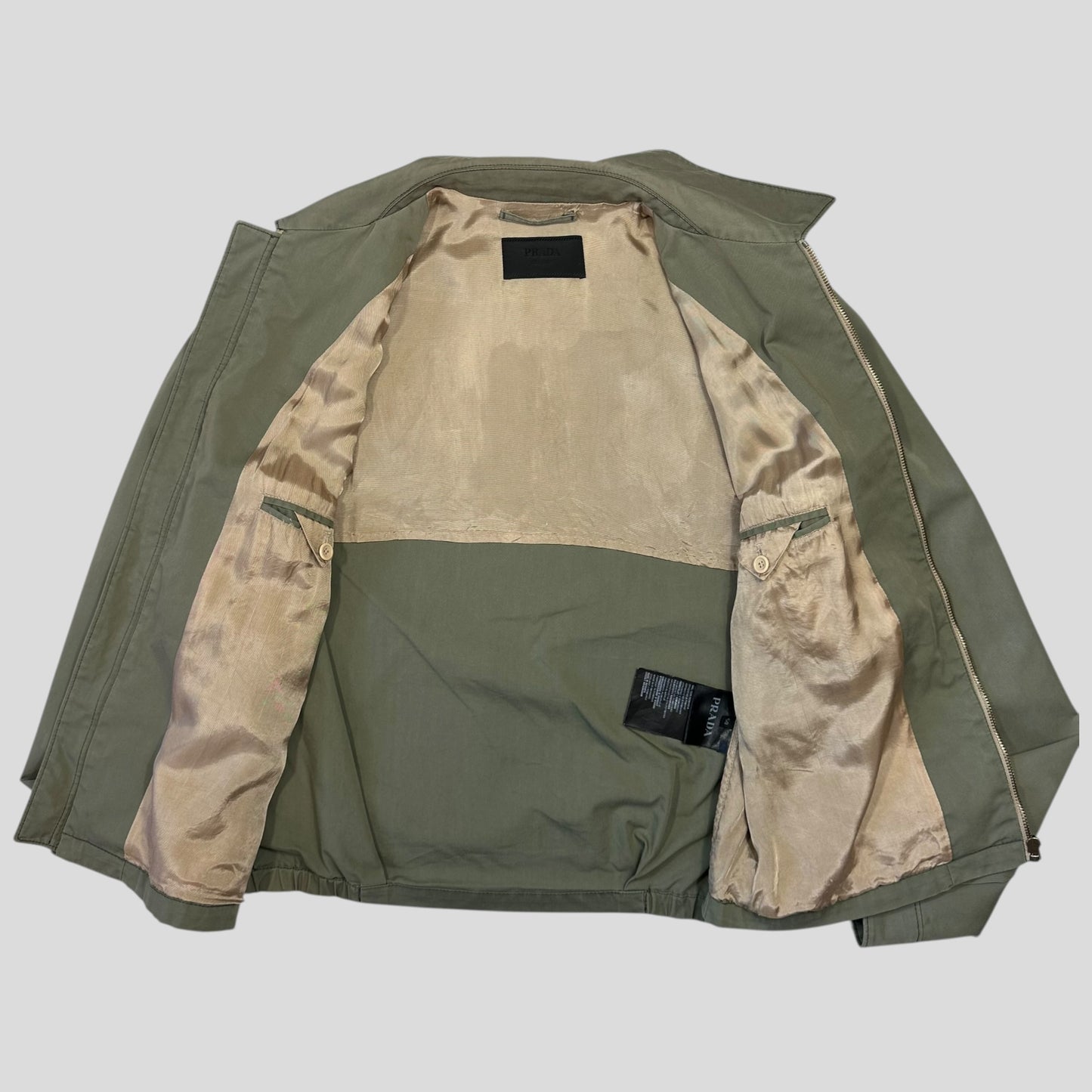 Prada Milano 2015 Pale Green Boxy Work Jacket - IT50
