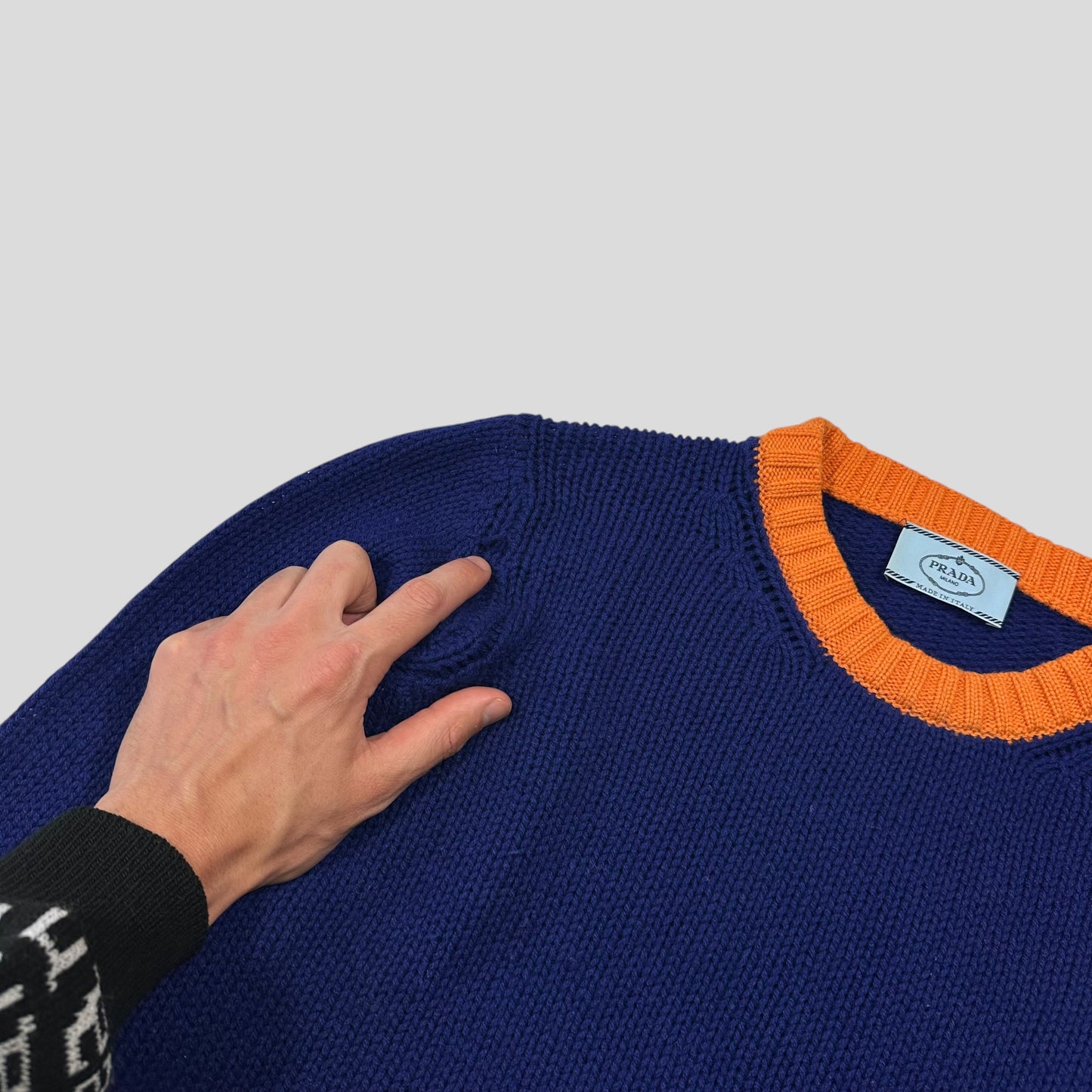 Prada Milano 2018 Intarsia Cashmere Chunky Race Logo Knit - IT42 (S)