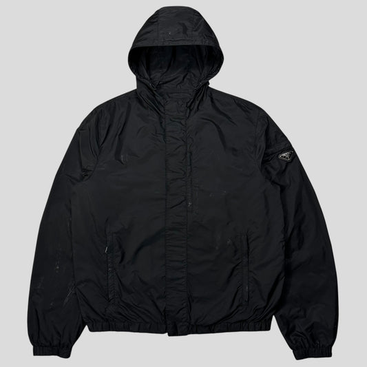 Prada Milano 2017 Triangle Plaque Logo Nylon Windbreaker Jacket - IT50