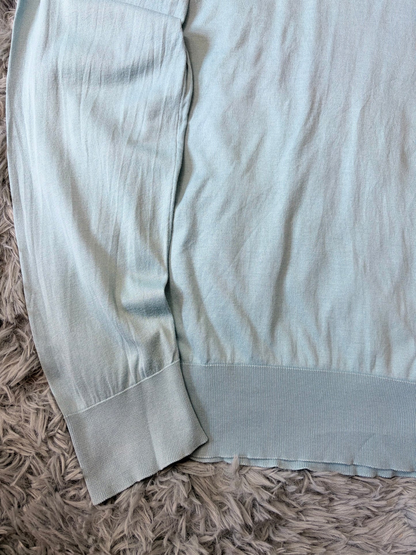 Gucci by Tom Ford 00’s Aqua Blue Light Cotton Knit Jumper - M/L