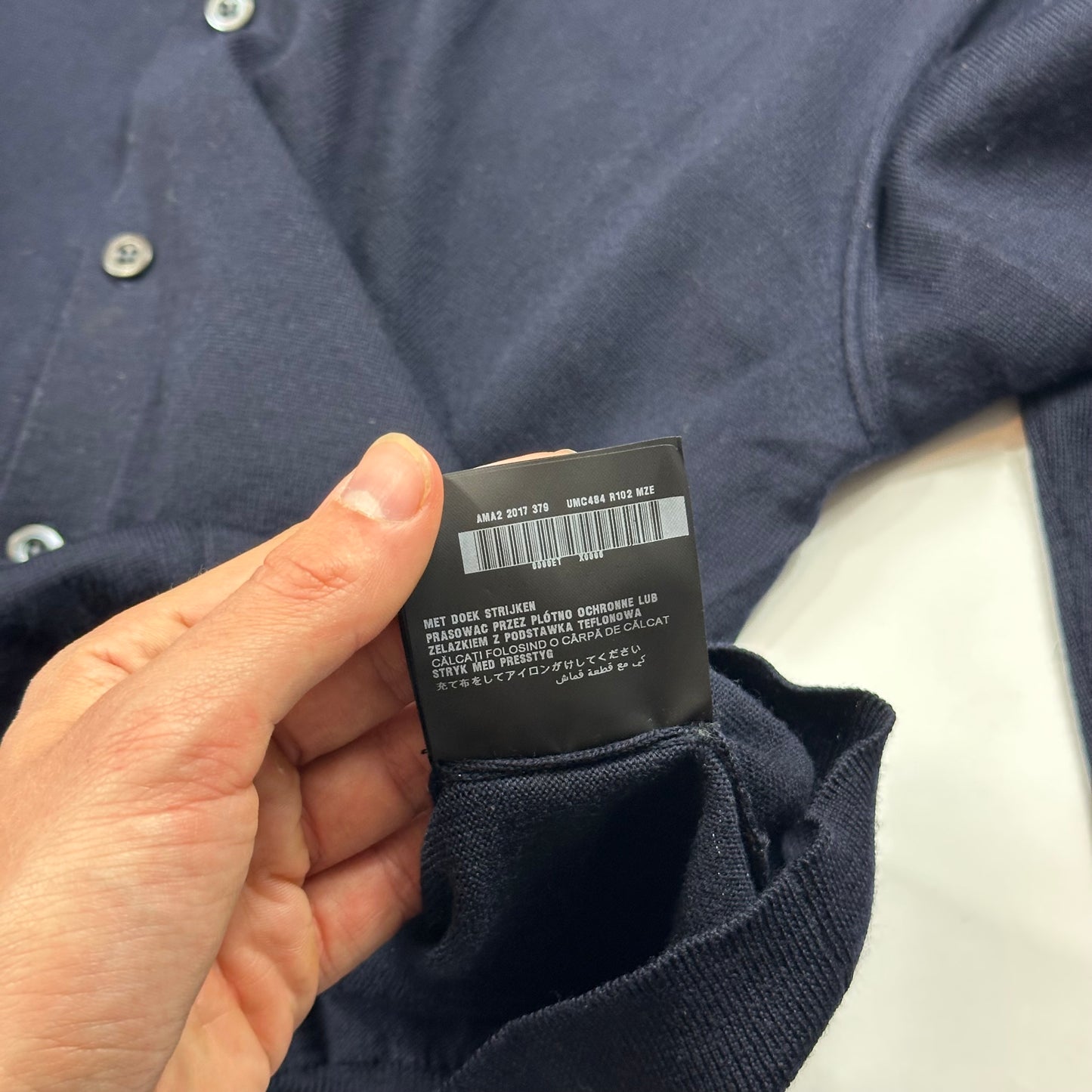Prada Milano 2017 Virgin Wool Minimalist Navy Cardigan - IT50