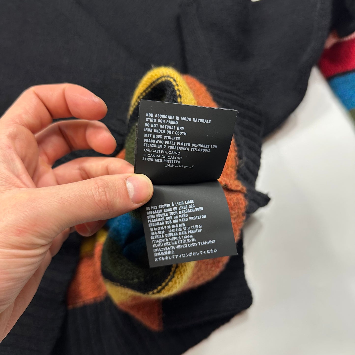 Prada 2018 Heavy Virgin Wool Rainbow Stripe Crewneck Knit - M