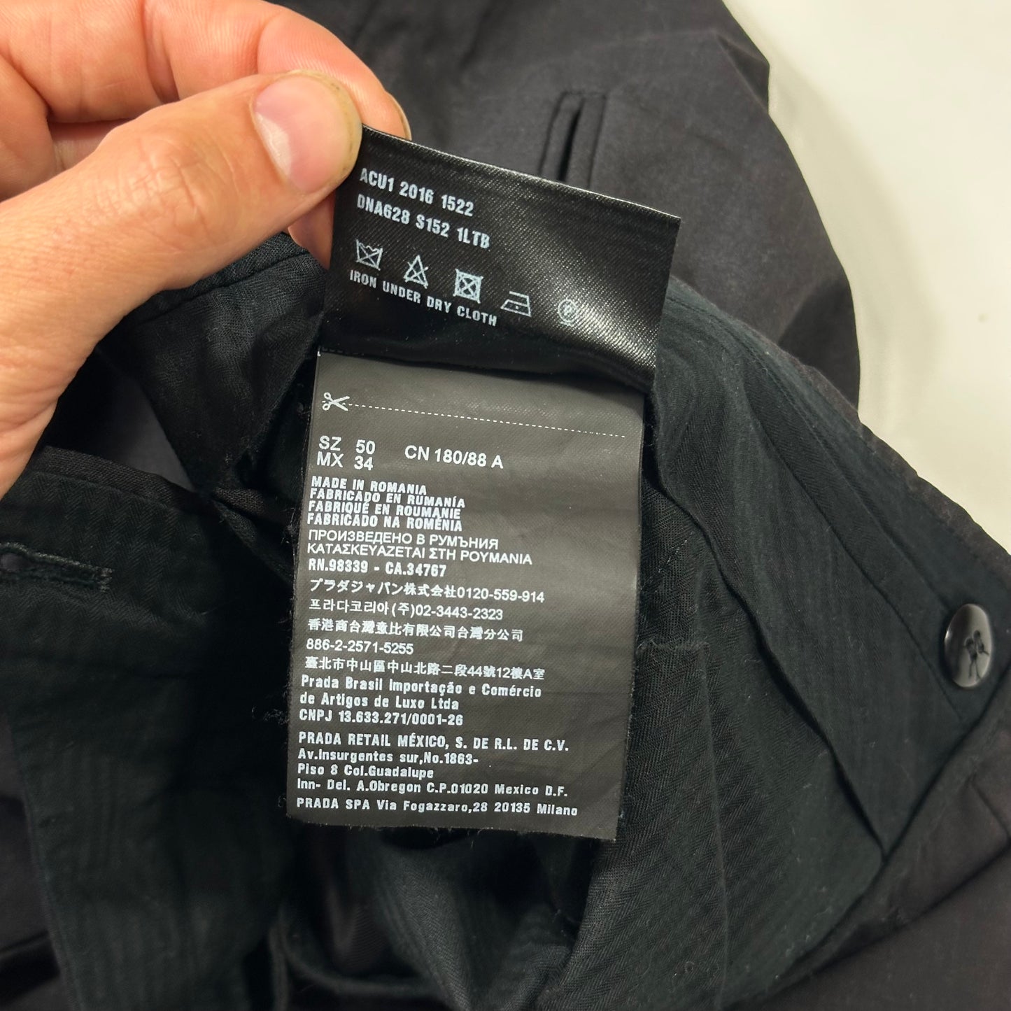 Prada 2016 Virgin Wool Grey Smart Trousers - IT50 (M/L)