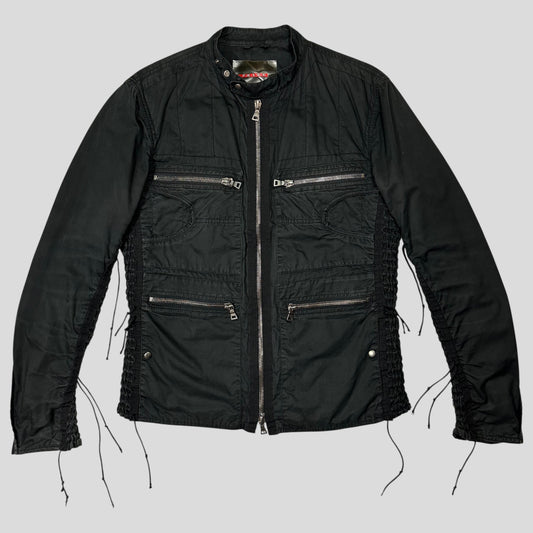 Prada Sport 00’s Tassle Detailed Cotton Multipocket Biker Jacket - IT50 (M)