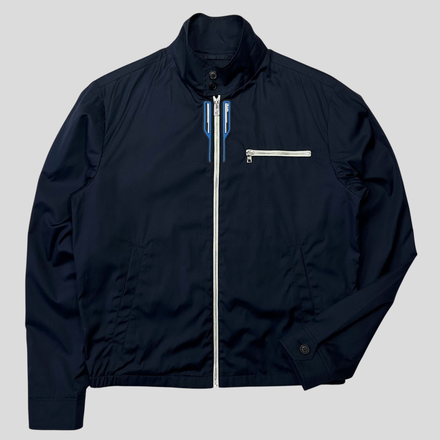 Prada 2018 Race Rubber Logo Boxy Cotton Work Jacket - IT46 (M)