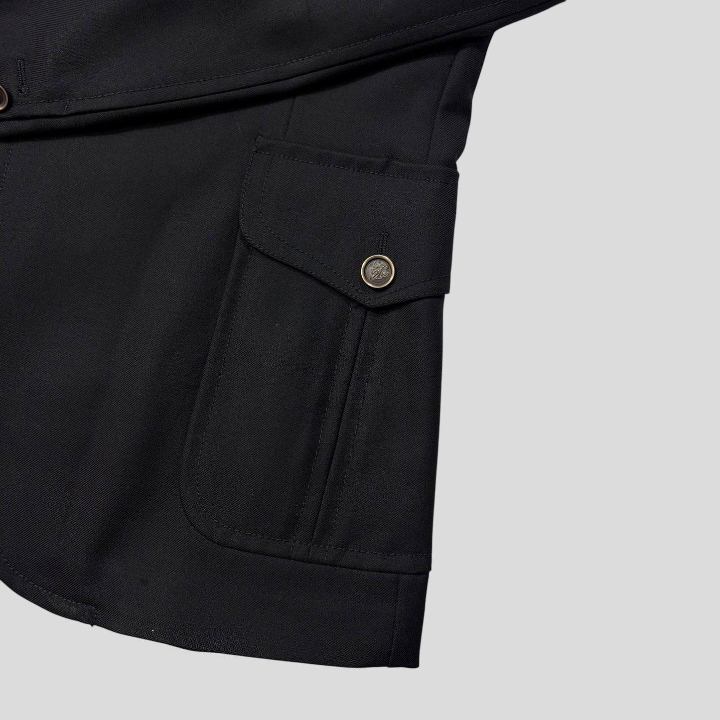 Gucci by Tom Ford 00’s Crest Button Wool Dinner Jacket - IT54