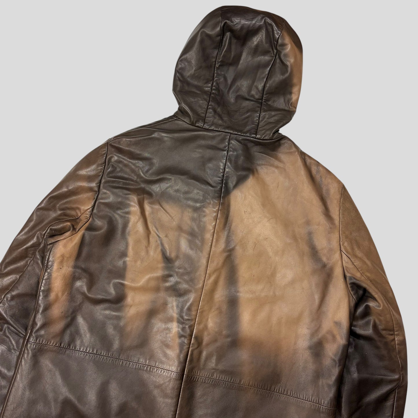 Prada Milano 1999 Runway Strap Detail Sunfade Trench Coat - IT54