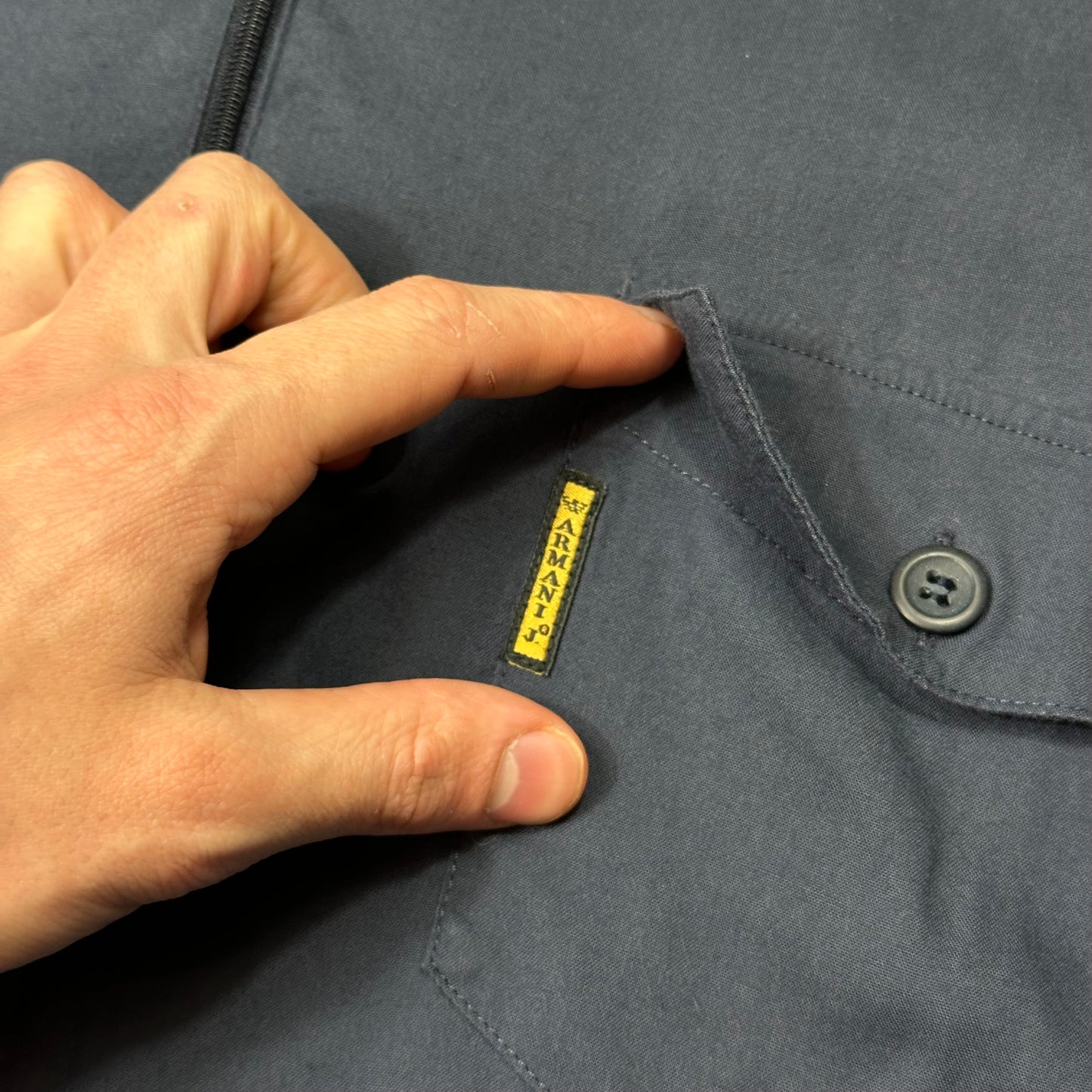 Armani Jeans 90’s 1/4 Zip Lyocell Technical Shirt - XL