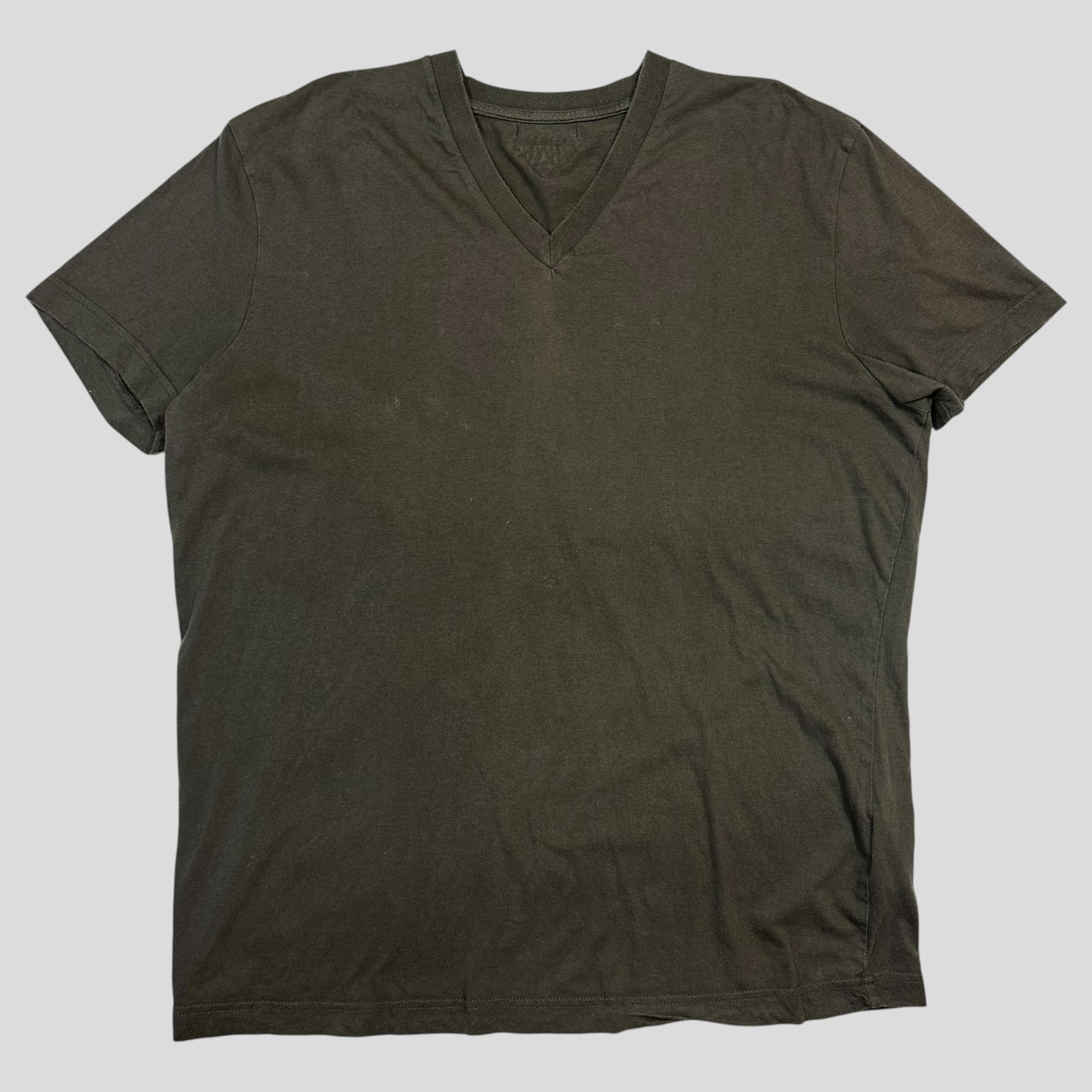 Prada Milano 2006 Triangle Double Logo V-neck T-shirt - M/L