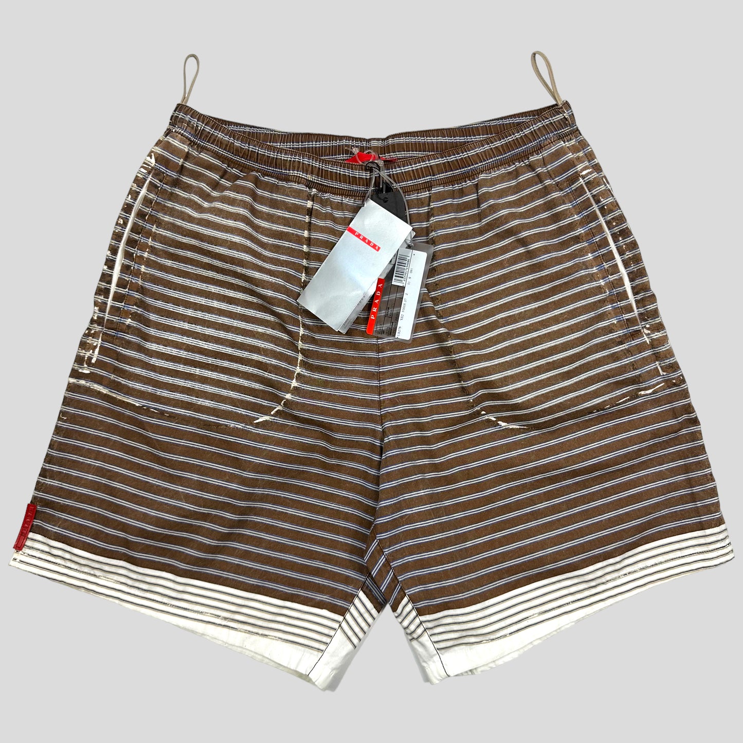 Prada Sport SS07 Acid Treatment Striped Shorts DSWT - IT48