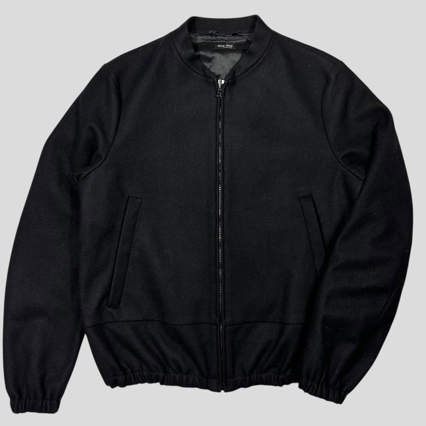 Miu Miu 2008 Wool & Nylon Boxy Bomber Jacket - IT48 (M/L)