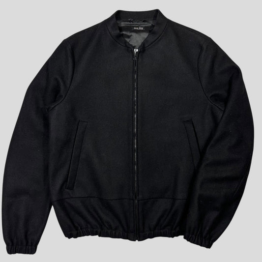 Miu Miu 2008 Wool & Nylon Boxy Bomber Jacket - IT48 (M/L)