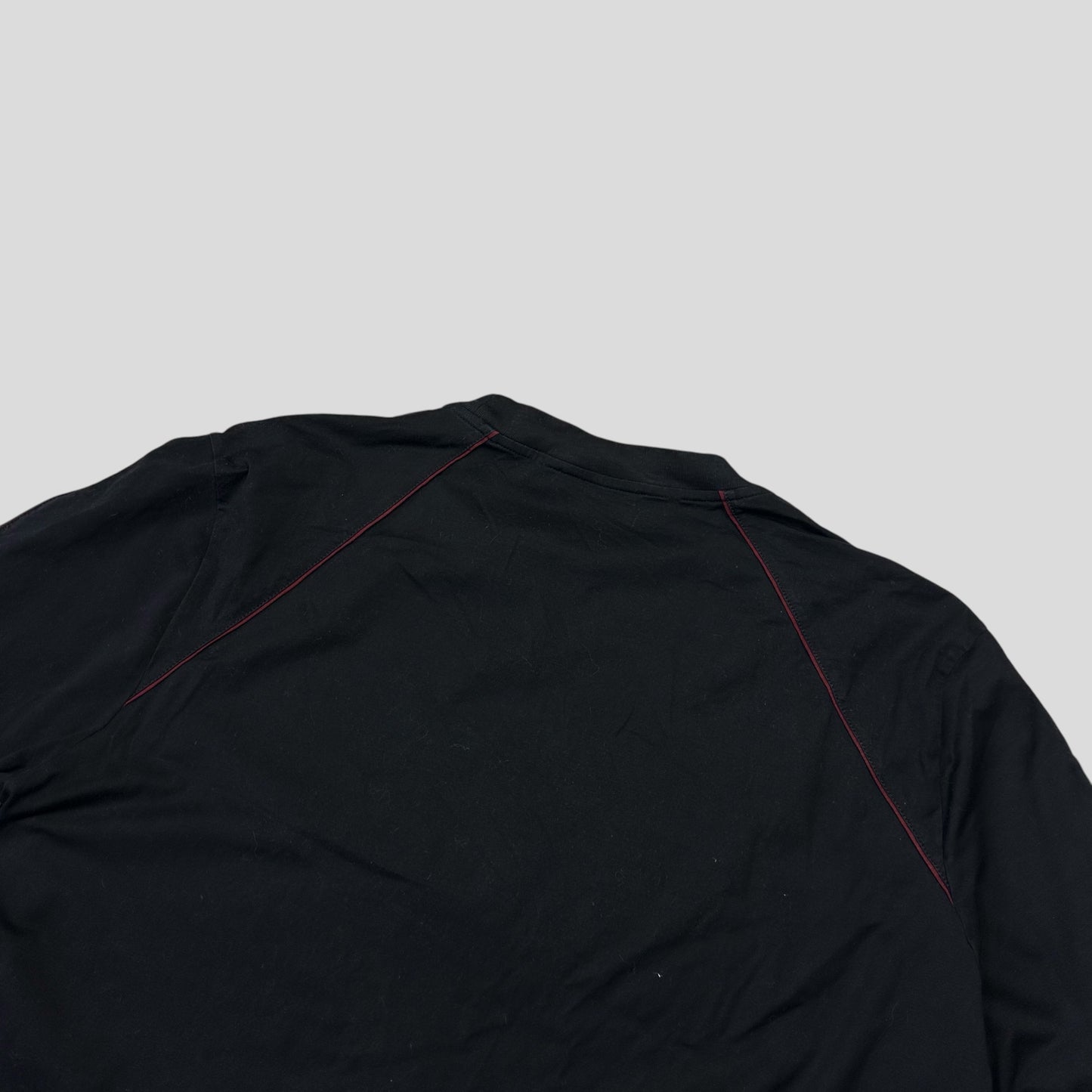 Prada Milano 2018 Red Tab Stash Pocket Piped T-shirt - L