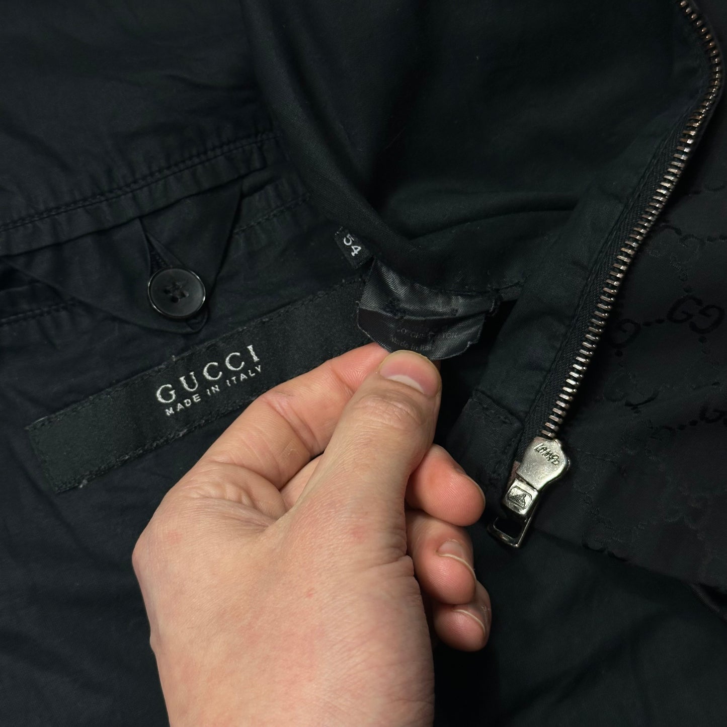 Gucci by Tom Ford 00’s Nylon Monogram GG Logo Black Jacket - IT54 (L/XL)