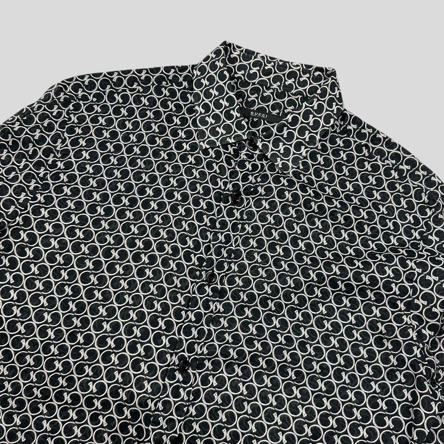 Gucci 2007 GG Horsebit Monogram Logo Shirt - S/M