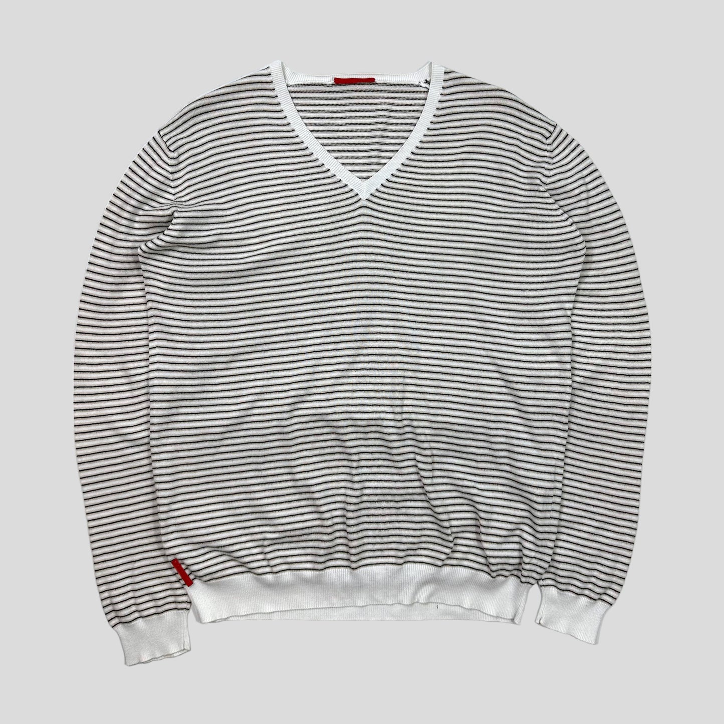 Prada Sport 2006 Striped Knitted Pullover - L