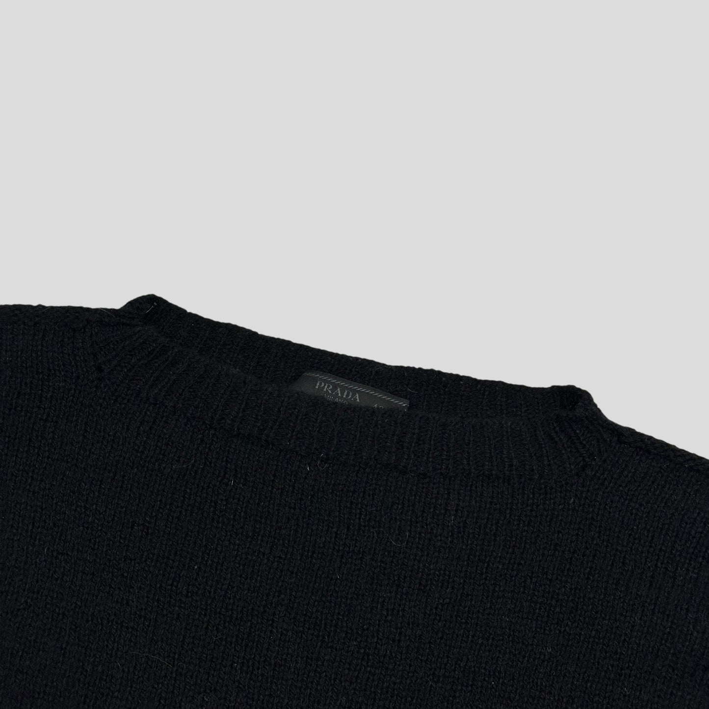 Prada 2018 Heavy Virgin Wool Rainbow Stripe Crewneck Knit - M