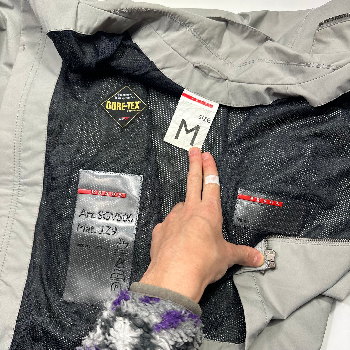 Prada Luna Rossa Challenge 2003 Grey Gore-tex Jacket - M/L