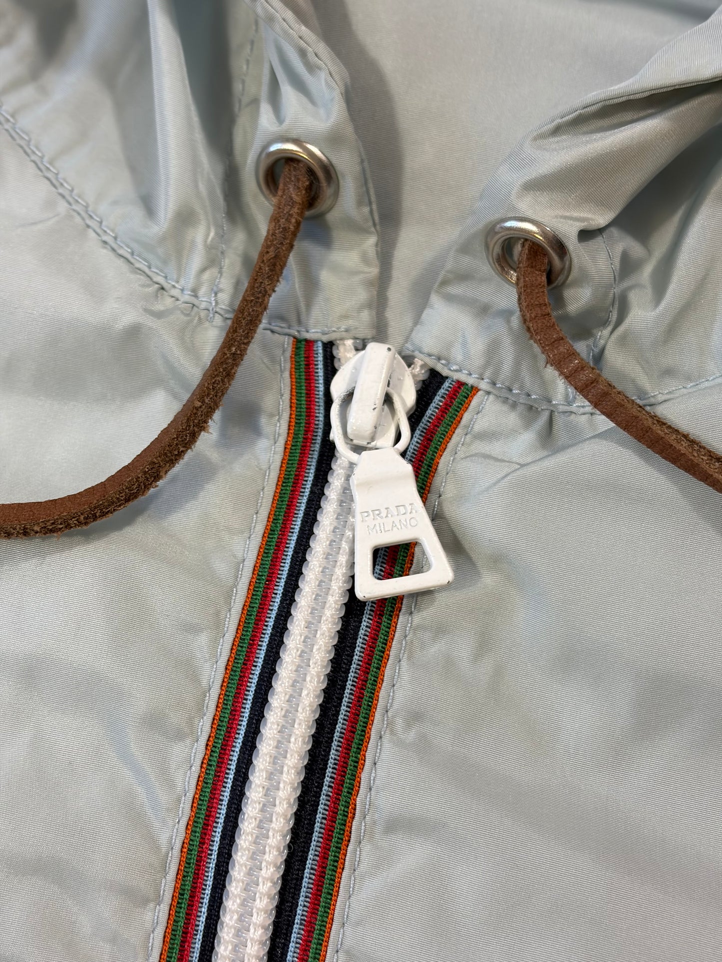 Prada Sport 00’s Ice Blue Contrast Detailed Nylon Windbreaker - M/L
