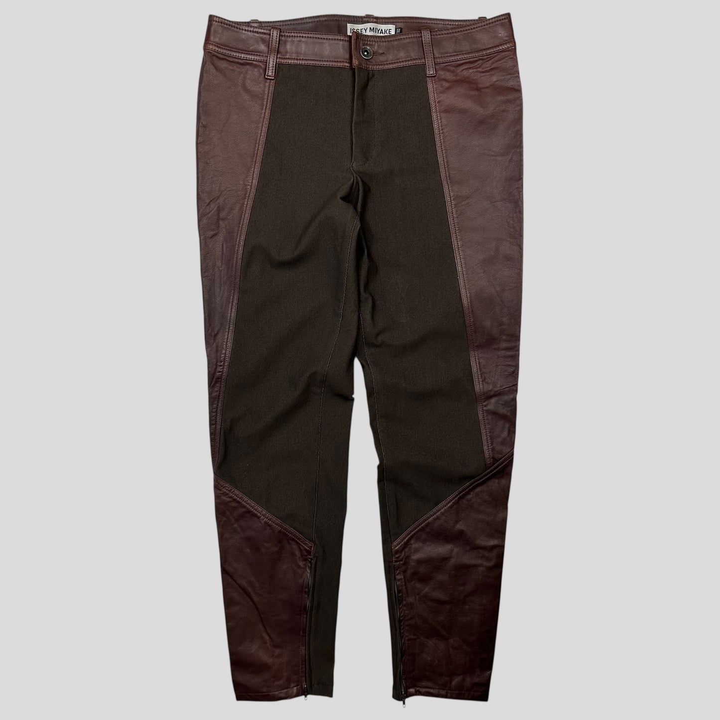 Issey Miyake 2003 Leather Moto Trousers - 3 (S)