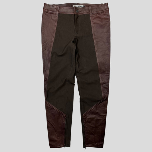 Issey Miyake 2003 Leather Moto Trousers - 3 (S)