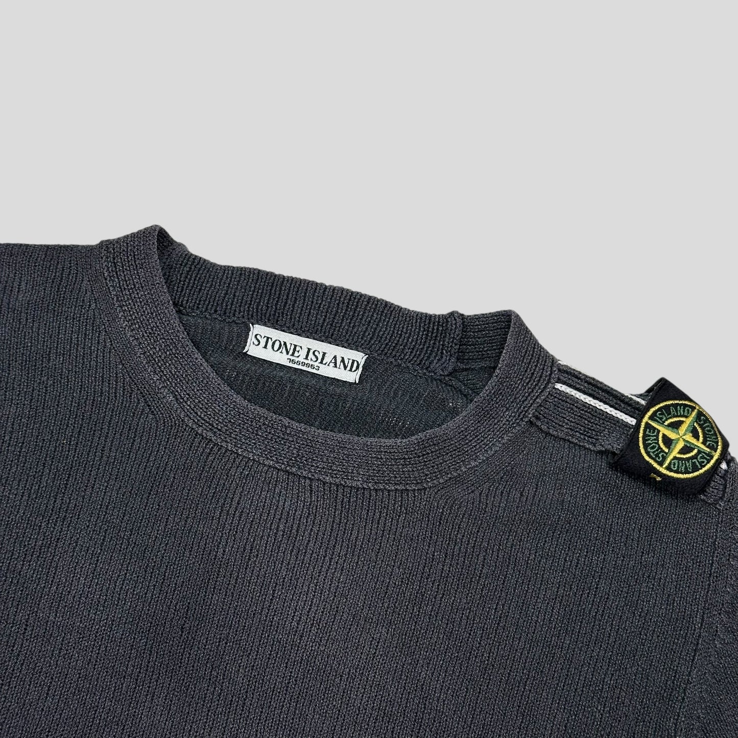 Stone Island SS10 Shoulder Badge Crewneck Knit Jumper - M