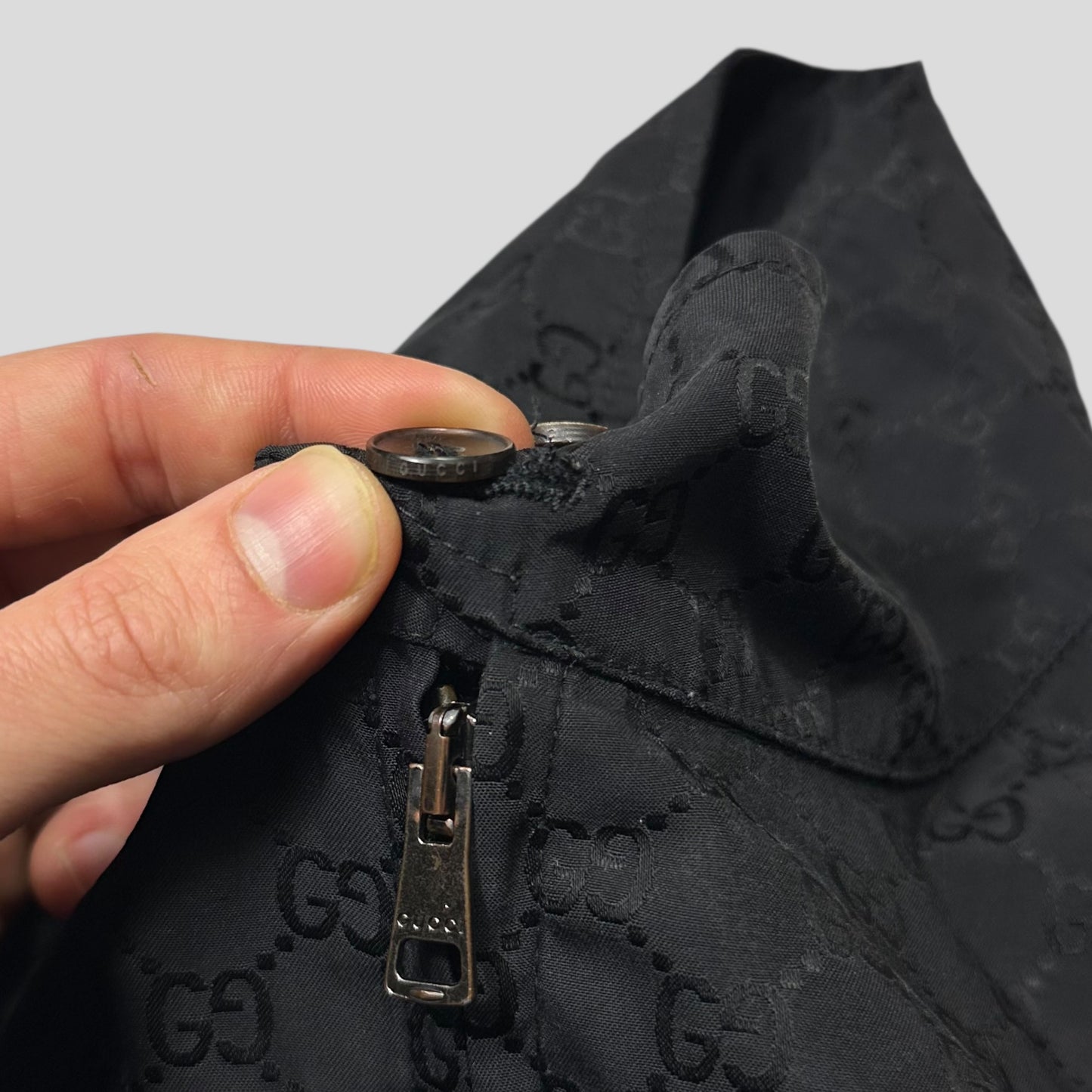 Gucci by Tom Ford 00’s Nylon Monogram GG Logo Black Jacket - IT54 (L/XL)