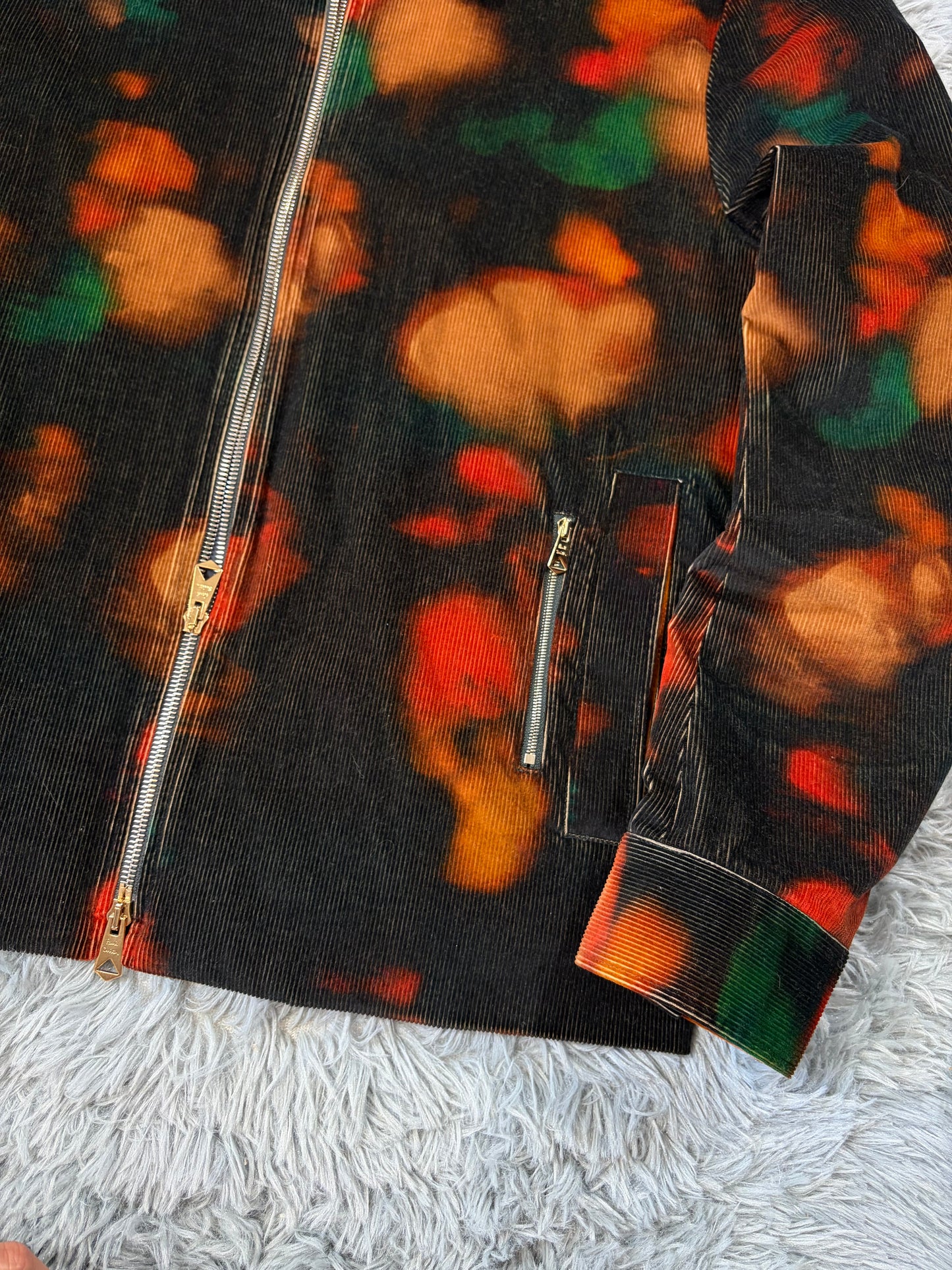 Paul Smith SS22 Lenticular Ink Print Corduroy Blouson Jacket - L