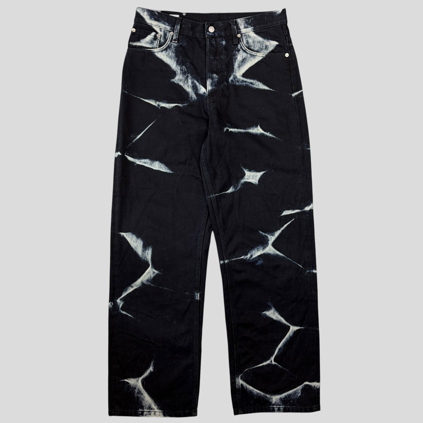 Dries Van Noten SS23 Pine Bleached Sublimation Baggy Jeans - 32-34