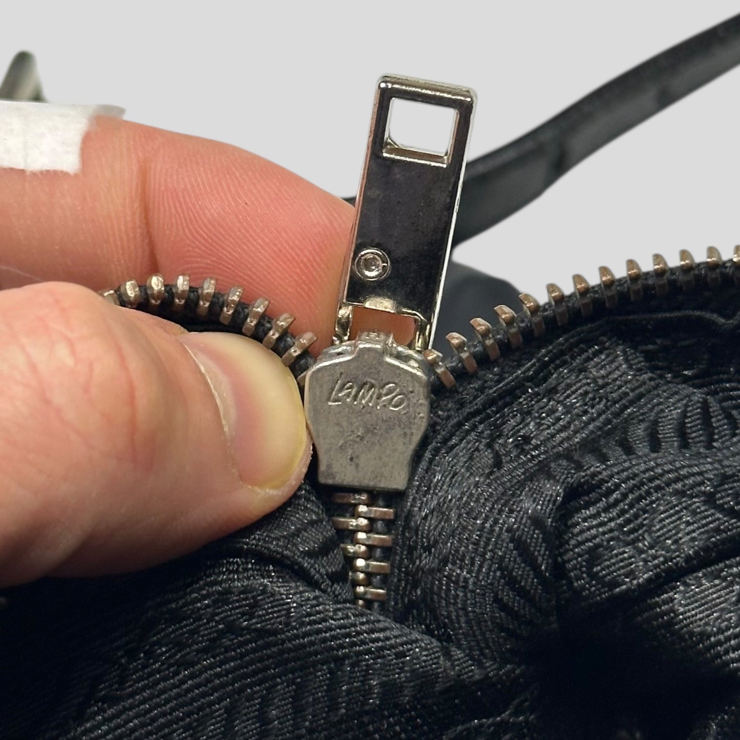 Prada Milano 00’s Python Leather Appliqué Reversible Nylon Crossbody Bag