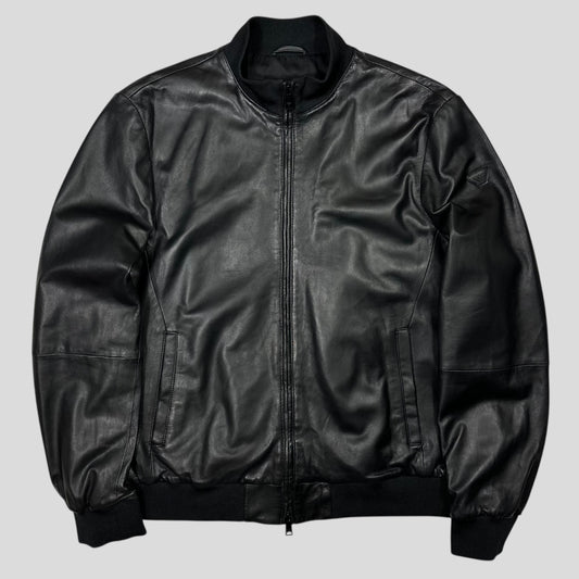 Emporio Armani 2018 Lambs Leather Bomber Jacket - M/L